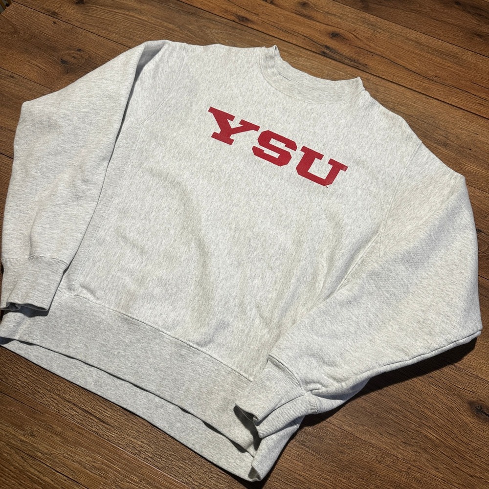 Champion Gray YSU Youngstown State Reverse Weave Sweatshirt Mens Medium